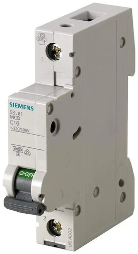 Miniature circuit breaker 240/415 V 10kA, 1-pole, C, 16A - 5SL4116-7RC