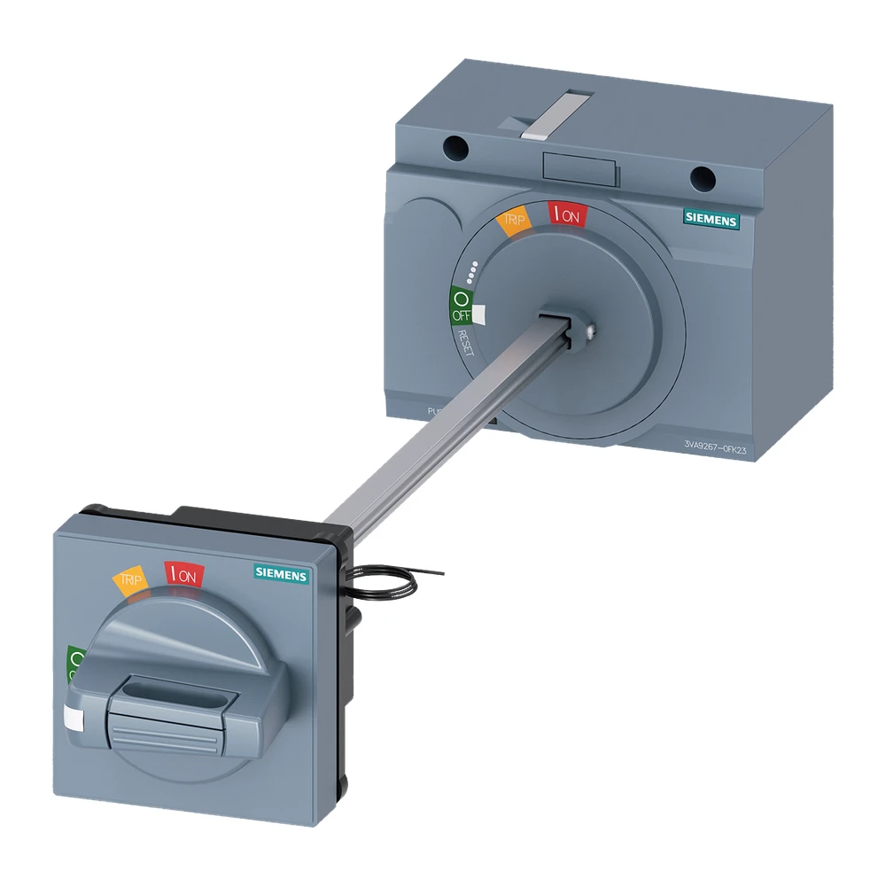 Door mounted rotary operator as standard with plastic handle 8UC IP65 for India, accessory for: 3VA20/21/22 - 3VA9267-0FK51